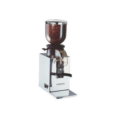 lux professional coffee grinder with conical blades in tempered steel